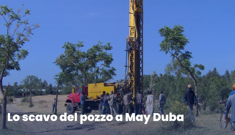 Lo scavo del pozzo a May Duba